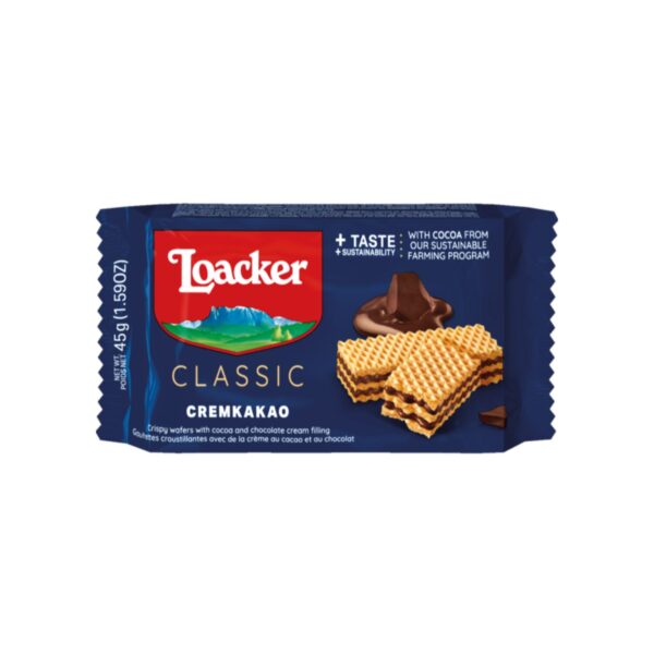 Loacker® | Wafer Crema Cacao & Cioccolato | Loacker® Classic Napolitaner Kremcacao - 25 Pezzi (1125 Gr) | Snack al Cioccolato - immagine 4