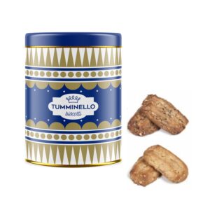 Tumminello | Dolci Morbidi Cioccolato Modica IGP | Cantucci Morbidi Mandorle | Latta Metallo Ciane con Dolci Morbidi Siciliani