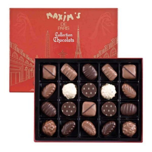 Maxim's | Cofanetto Cioccolatini 20 Praline | Cioccolatini Assortiti Fondente, Latte, Bianco | Scatola Regalo Cioccolatini Misti - immagine 3