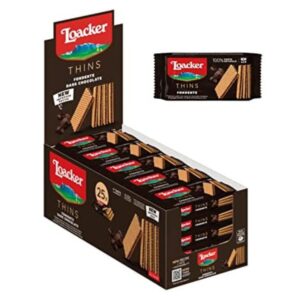 Loacker | Wafer Crema Cioccolato Fondente | Loacker Classico Fragrante Wafer Cioccolato - 25 Pezzi | Snack Cioccolato Fondente