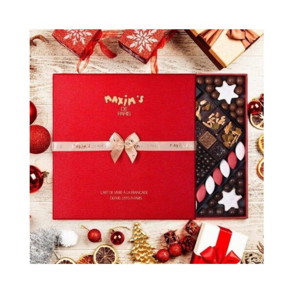 Maxim's | Cofanetto Regalo Cioccolatini, Pasta Frutta, Biscotti | Praline, Perle Cereali, Gelées, Biscotti Mandorla | Scatola Regalo Specialità Dolci - immagine 4