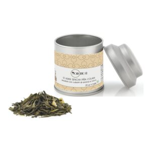 Novecento Tè® | Tè Verde Sencha Piña Colada Foglie - 20 Gr | Verde Sencha Ananas e Cocco | Miscela Tè Verde Piña Colada Ananas Cocco Sfuso Latta Metallo Mignon