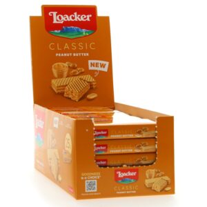 Loacker | Wafer Crema alle Arachidi | Loacker Classico Fragrante Wafer Burro di Arachidi - 25 Pezzi | Snack Crema Arachidi