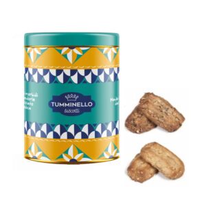 Tumminello | Dolci Morbidi Cioccolato Modica IGP | Cantucci Morbidi Mandorle | Latta Metallo Alfeo con Dolci Morbidi Siciliani