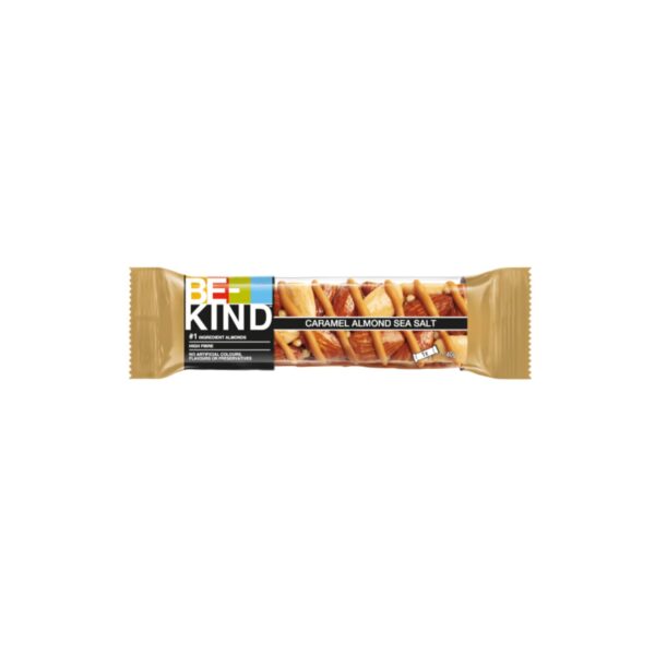 Be-Kind® | Barretta Proteica Mandorle, Caramello e Sale Marino | Merenda Mandorle e Caramello Salato | Snack Frutta Secca | Snack Proteine - 12 Barrette - immagine 2