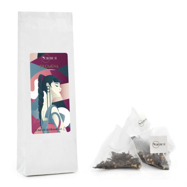 Novecento Tè Filomena | Tè Oolong Anice e Coriandolo - 15 Piramidi (30 Gr) | Oolong Tea Cinese e Speziato | Tè Blu Anice Coriandolo Filtri in Sacchetto