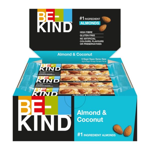 Be-Kind® | Barretta Proteica Mandorle e Cocco | Merenda Mandorle & Cocco | Snack Frutta Secca | Snack Proteine - 12 Barrette - immagine 3