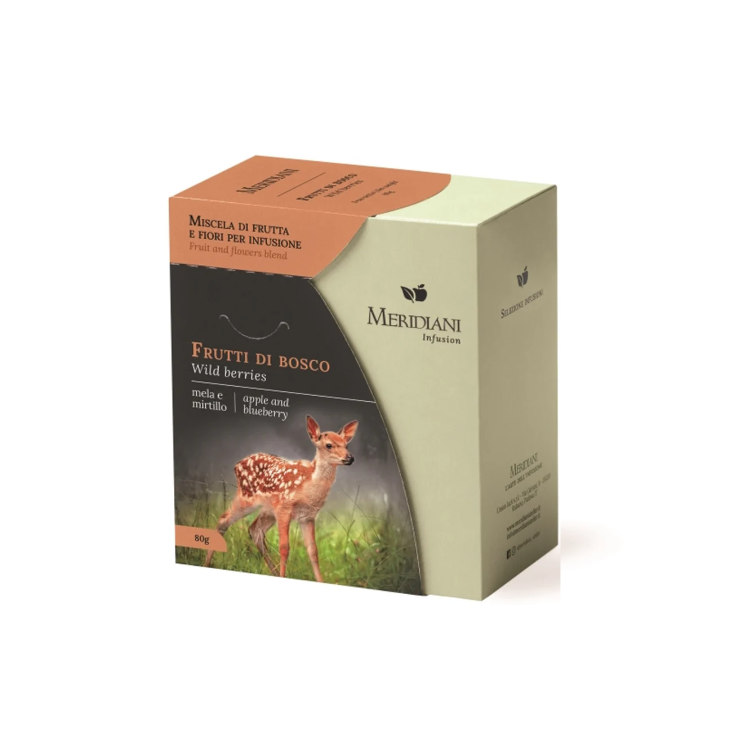 Meridiani® | Frutti di Bosco Miscela Frutta e Fiori per Infusione | Dolce Mix Mela, Mirtillo, Sambuco, Mora e Ribes Senza Caffeina - (80 Gr) - immagine 5