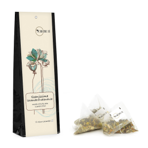 Novecento Tè | Tisanissima Miscela di Frutta e Petali Fiori Rilassante | Infusione Mela Finocchio Lavanda Lamponi Camomilla - 15 Piramidi (30 Gr)