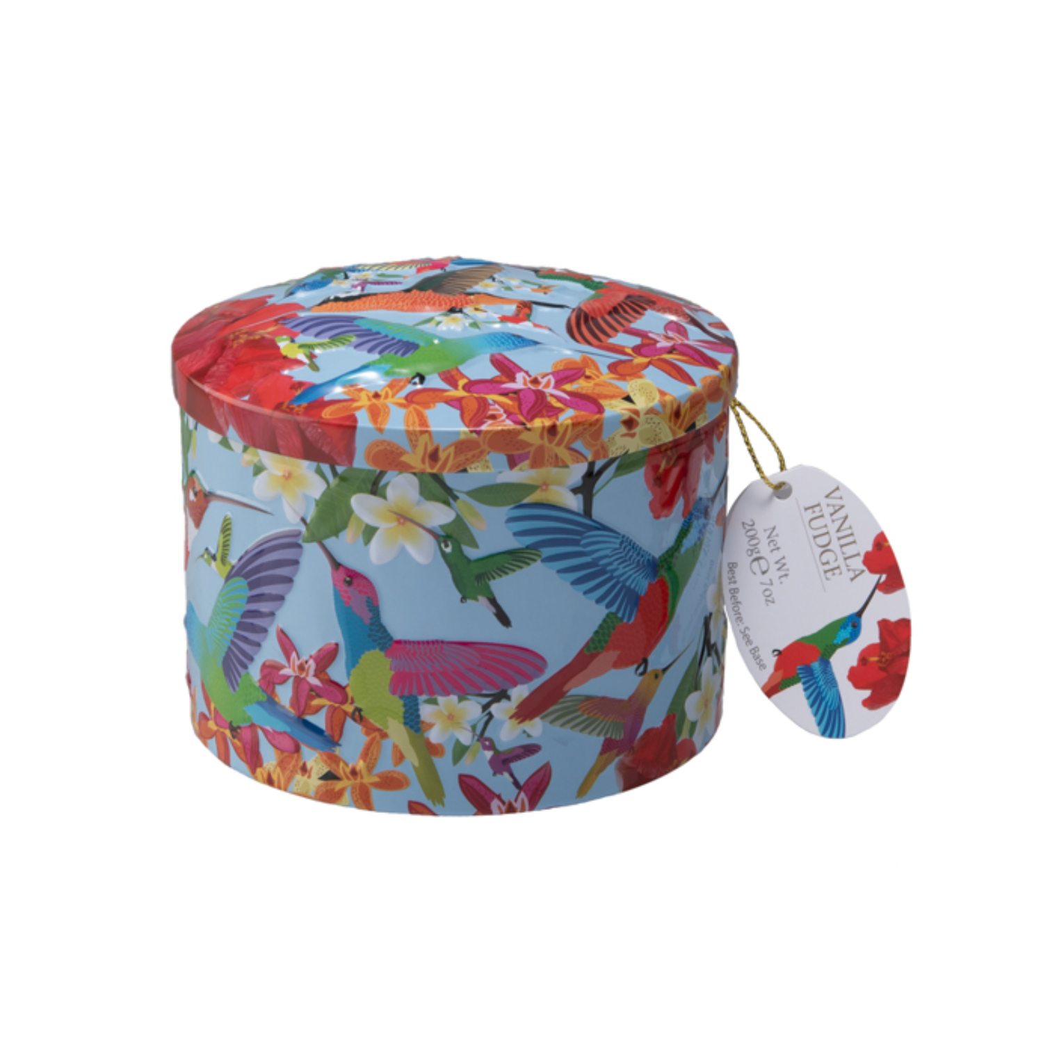 Gardiners of Scotland | Fudge Lattina Metallo Decori Colibrì | Caramelle Fudge Inglesi Panna Latte - 200 Gr | Vanilla Fudge Lattina Stampe Colorate - immagine 4
