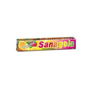 Sanagola | Caramelle Gommose Gusti Arancia Limone Mela Ribes Nero | Gommose alla Frutta con Cristalli Zucchero - 1 Pezzo (30 Gr)