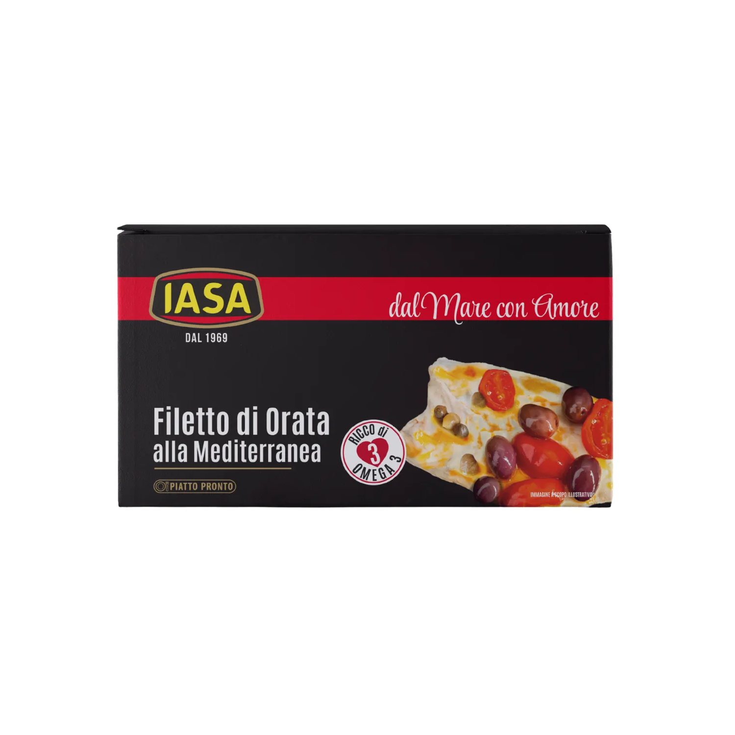 Iasa® | Filetto Orata alla Mediterranea Sapore Tipico Cucina Mediterraneo | Piatto Pronto Orata Pomodoro Olive Capperi - 1 x 145 Gr Netto