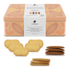 Pintaudi® | Biscotti Assortiti Ricetta Tradizionale | Biscotti al Burro Puro 4 Gusti | Frollini Burro di Normandia | Biscotti Classici Lattina Metallo - 240 Gr