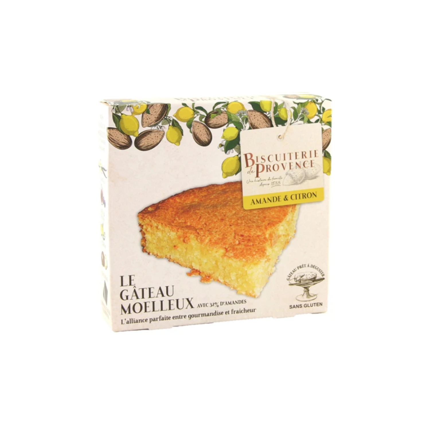 Biscuiterie de Provence | Torta Mandorle Limone | Torte Senza Glutine Senza Conservanti - 1 x 240 Gr | Dolci Senza Glutine Mandorle