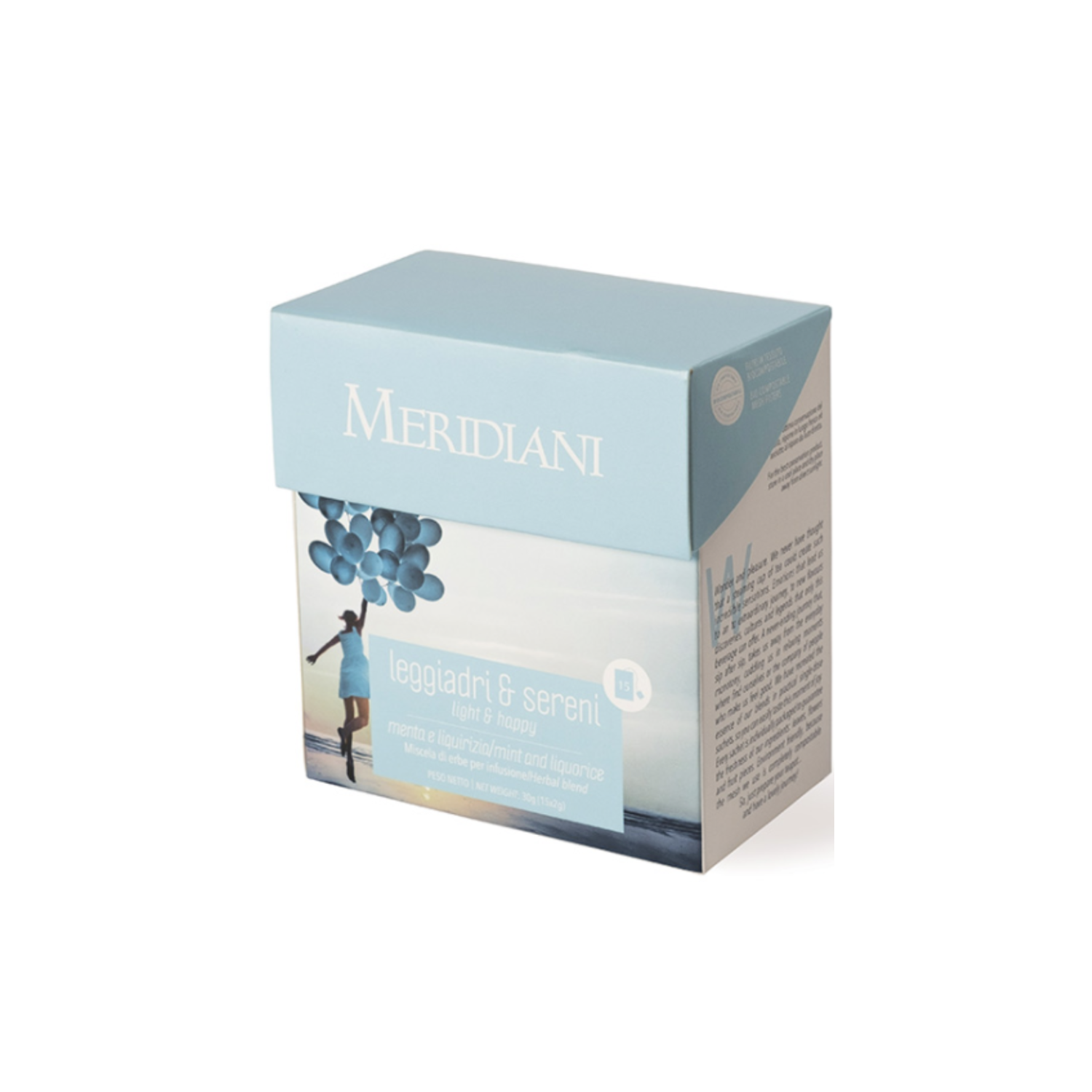 Meridiani® | Leggiadri e Sereni Miscela Erbe | Infuso Menta Liquirizia con Basilico e Coriandolo | Tisana Erbe e Spezie Singole Bustine - 15 Filtri - immagine 5