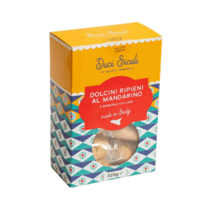 Tumminello | Dolci Ripieni al Mandarino e Mandorle | Biscotti Frolla Artigianali Ripieni Mandarino Candito Mandorle e Millefiori- 1 x 320 Gr