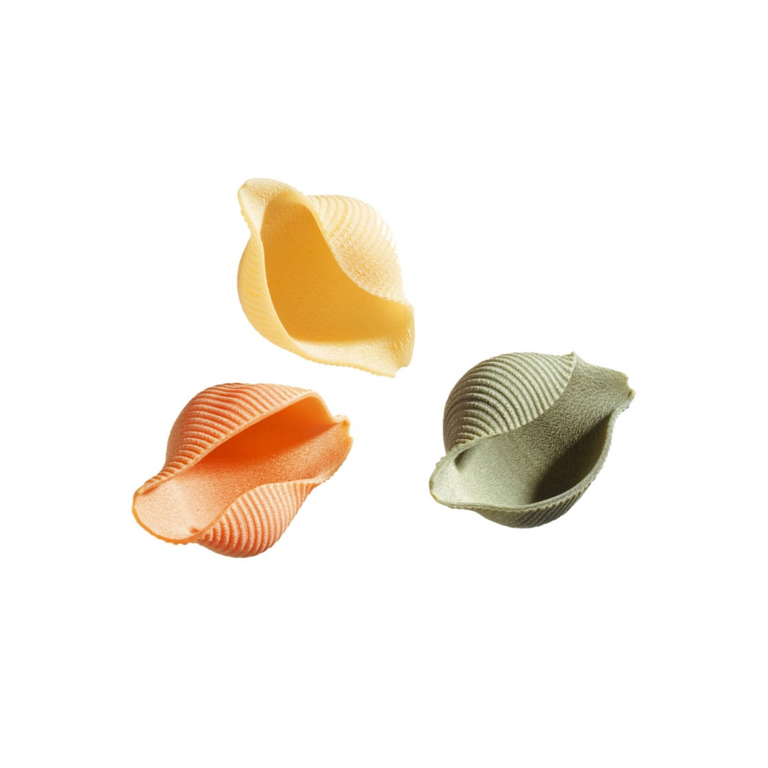 Rustichella d'Abruzzo | Conchiglioni Tricolore Semola Grano Duro con Pomodoro e Spinaci | Pasta Trafilata Bronzo Artigianale Essiccata Lenta - 1 x 500 Gr - immagine 3