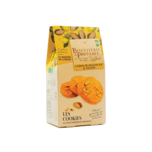 Biscuiterie de Provence | Biscotti BIO con Limoni di Mentone IGP e Mandorle - 1 x 120 Gr | Astuccio Biscotti Francesi Limone Mandorle