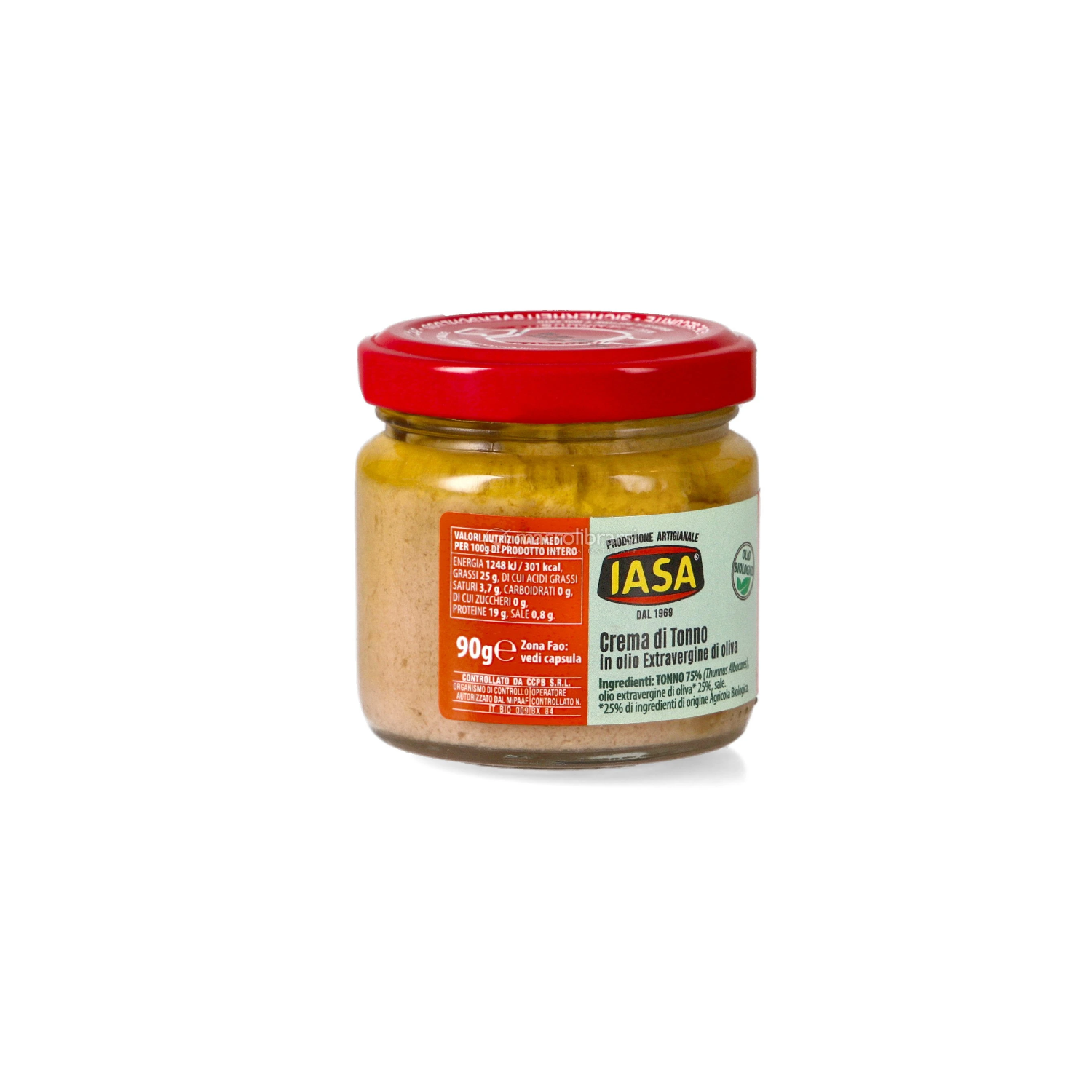 Iasa® | Crema Tonno in Olio Oliva | Salsa Tonno Condimento Pasta e Tartine in Vasetto - 1 x 90 Gr