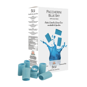 Rustichella d'Abruzzo | Paccherini Blue Sky | Pasta Semola Grano Duro Trafilata al Bronzo - 1 x 250 Gr | Pasta Corta Artigianale