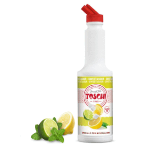 Toschi® | Sweet & Sour Preparato per Bevande Base Lime e Limone | Sciroppo Analcolico per Miscelazione Ideale Cocktails e Long Drink - 1 x 1 Litro