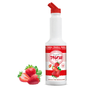 Toschi® | Fragola Preparato per Bevande Base Succo e Purea Fragole | Sciroppo Analcolico per Miscelazione Ideale Cocktails e Long Drink - 1 Litro