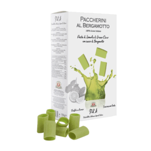 Rustichella d'Abruzzo | Paccherini al Bergamotto | Pasta Semola Grano Duro Trafilata al Bronzo - 1 x 250 Gr | Pasta Corta Artigianale