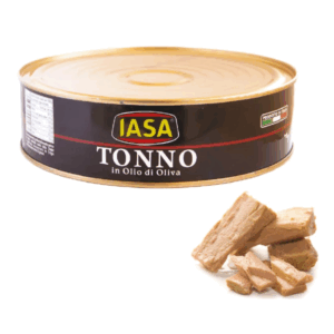 Iasa® | Tonno Pinne Gialle in Olio Oliva | Filetti Tonno Lavorato a Mano Cotto Vapore - 1000 Gr (Peso Sgocciolato 750 Gr)