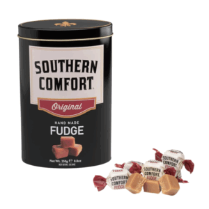 Gardiners of Scotland | Southern Caramelle Fudge Lattina Metallo | Fudge Aromatizzate Southern e Caramello Astuccio Latta Metallo Decori - 1 x 250 Gr