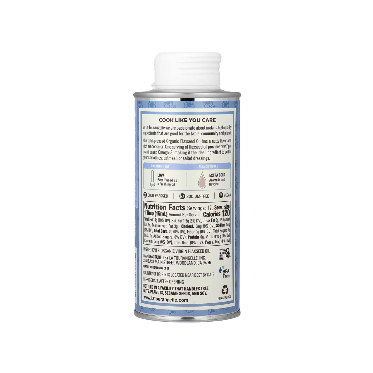 La Tourangelle® | Olio Lino Vergine | Olio Semi Lino Profilo Aromatico Delicato Sapore Leggero Neutro - 250 ml. - immagine 3