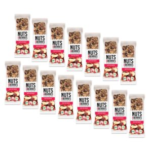 Noci e Bacche | Barretta Biologica Frutta Secca Anacardi Uvetta | Merenda Fiocchi Avena e Bacche Goji | Snack Frutta Secca | Snack Proteine - 15 Barrette