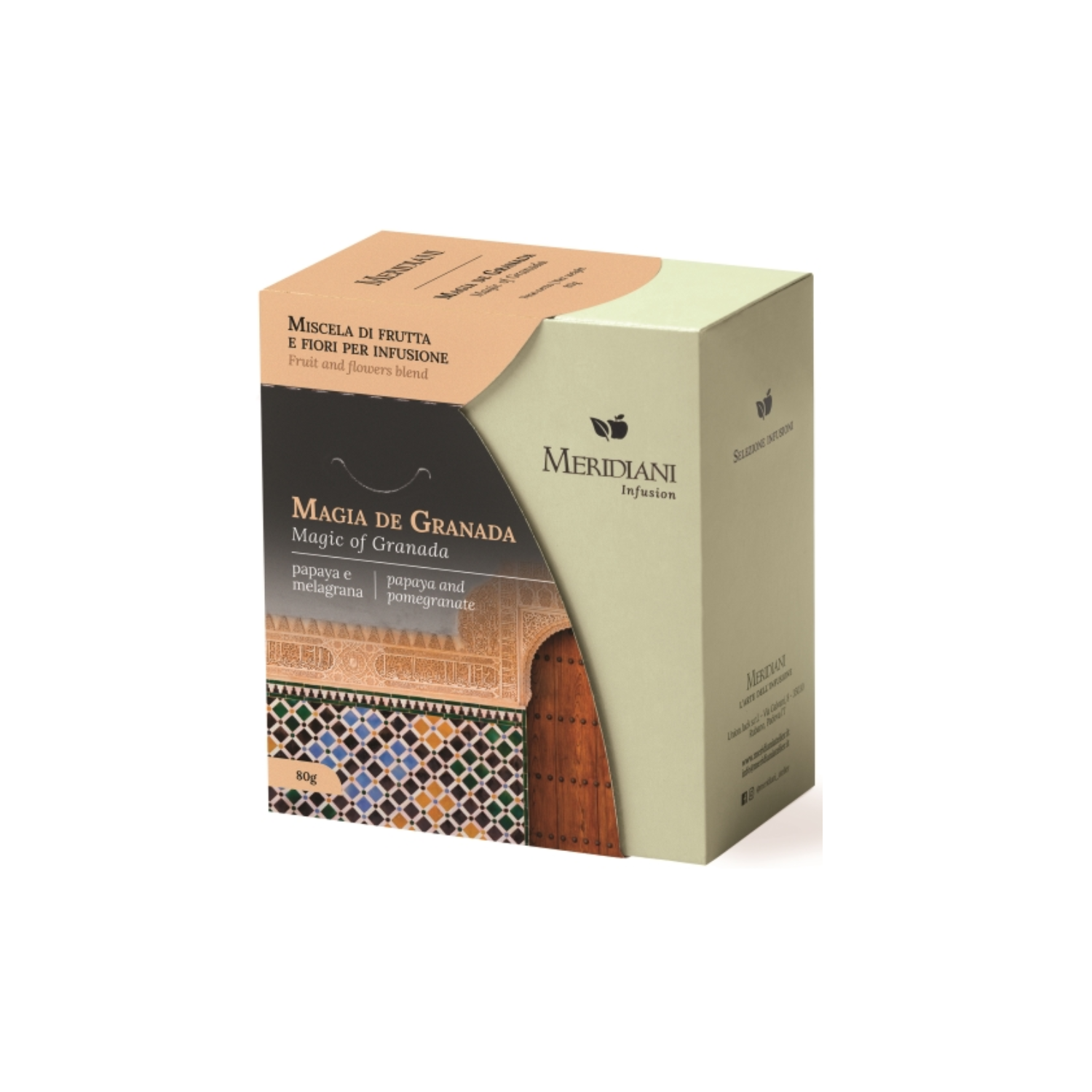 Meridiani® | Magia de Granada Miscela Frutta e Fiori | Infuso Fruttato Papaya Melagrana Mango Arancia - (80 Gr) | Miscela per Infusione Senza Caffeina - immagine 5