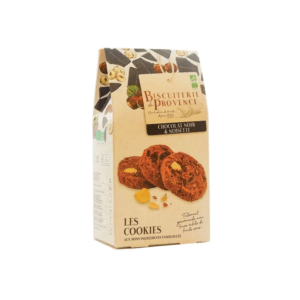 Biscuiterie de Provence | Biscotti BIO Cioccolato Fondente e Nocciole - 1 x 120 Gr | Astuccio Biscotti Francesi al Cioccolato Nero, Mandorle e Nocciole