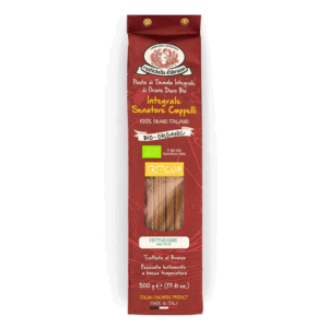 Rustichella d'Abruzzo | Fettuccine Integrali Senatore Cappelli BIO | Pasta Trafilata Bronzo Essiccata Lenta Bassa Temperatura - 1 x 500 Gr