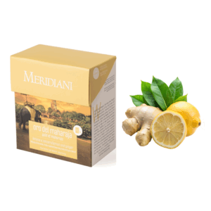 Meridiani® | Oro del Maharaja Tè Verde Limone Zenzero | Miscela Speziata Tè Verde Citronella Zenzero Limone - 15 Bustine