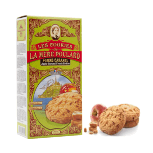 La Mère Poulard® | Biscotti Puro Burro Salato, Mela e Caramello | Astuccio Biscotti Francesi Burro | Frollini Puro Burro - 200 Gr | Astuccio Regalo Biscotti