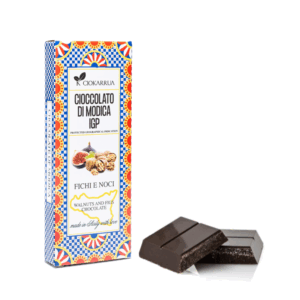 Ciokarrua® | Cioccolato Modica IGP Melagrana | Cioccolato Grezzo Lavorato Freddo Senza Lattosio | Tavoletta Cioccolata Senza Glutine - 80 Gr